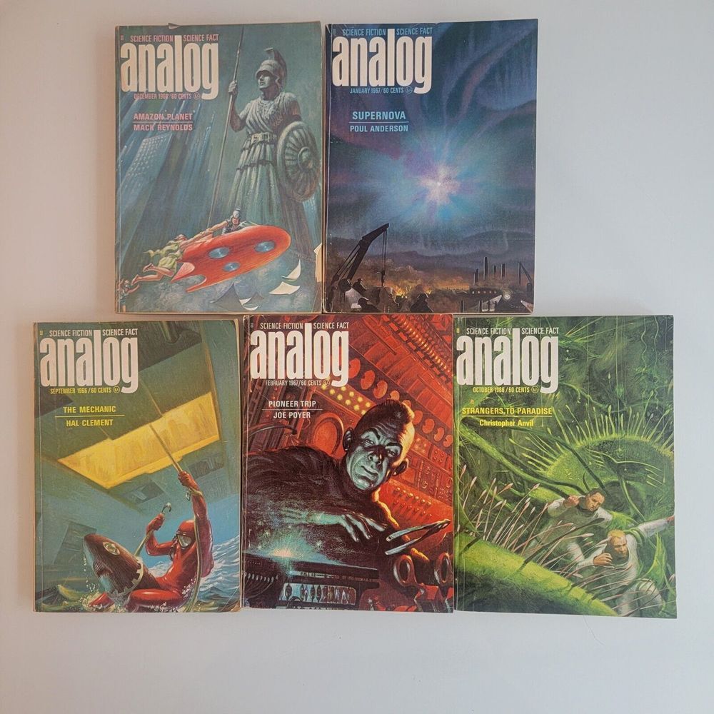 1966 Science Fiction Book Lot 5 Analog Paperbook Books